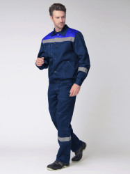 Костюм Лигор-1 СОП (тк.Смесовая,210) брюки, т.синий/васильковый Костюм Лигор-1 СОП (тк.Смесовая,210) брюки, т.синий/васильковый