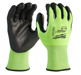 Перчатки Milwaukee сигнальные с уровнем сопротивления порезам 3, HI-VIS CUT LEVEL 3/C Перчатки Milwaukee сигнальные с уровнем сопротивления порезам 3, HI-VIS CUT LEVEL 3/C