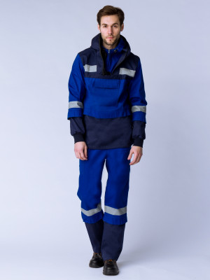 Костюм Антигнус-1 СОП (тк.Саржа,220) брюки, т.синий/васильковый Костюм Антигнус-1 СОП (тк.Саржа,220) брюки, т.синий/васильковый