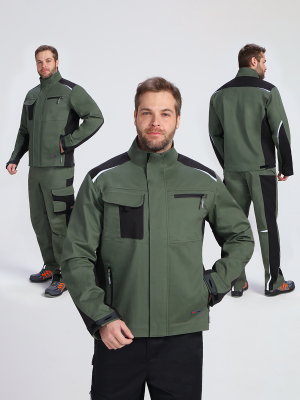Куртка ProfLineLeader (тк.Хлопок/Спандекс,260), хаки/черный Куртка ProfLineLeader (тк.Хлопок/Спандекс,260), хаки/черный
