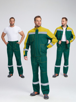 Костюм Бриготек-1 СОП (тк.Смесовая,260) брюки, зеленый/желтый (Минпромторг) Костюм Бриготек-1 СОП (тк.Смесовая,260) брюки, зеленый/желтый (Минпромторг)