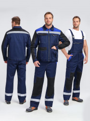 Костюм ProfLineBase-2 (тк.Твил,210) п/к, т.синий/черный/васильковый Костюм ProfLineBase-2 (тк.Твил,210) п/к, т.синий/черный/васильковый