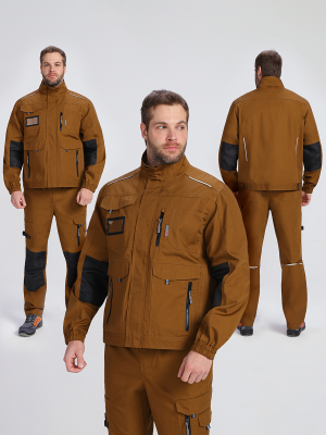 Куртка ProfLineSpecialist (тк.РипСтоп,240), коричневый/черный Куртка ProfLineSpecialist (тк.РипСтоп,240), коричневый/черный