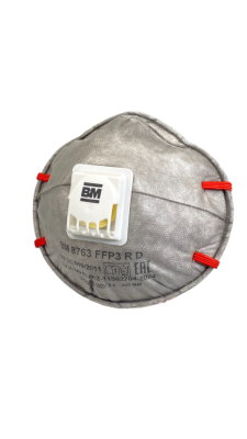 Респиратор ВМ 8763 FFP3 R D c клапаном выдоха 10/360